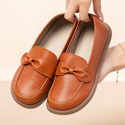 Spring New Soft-soled Black Single Shoes Comfortable British Style Soft Leather Small Versatile Leather Shoes