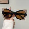 Butterfly Shaped  Sunglasses Women Stylish Oversize Gradient Decor Sun Glasses Trendy Brand Design Vacation Casual Shades
