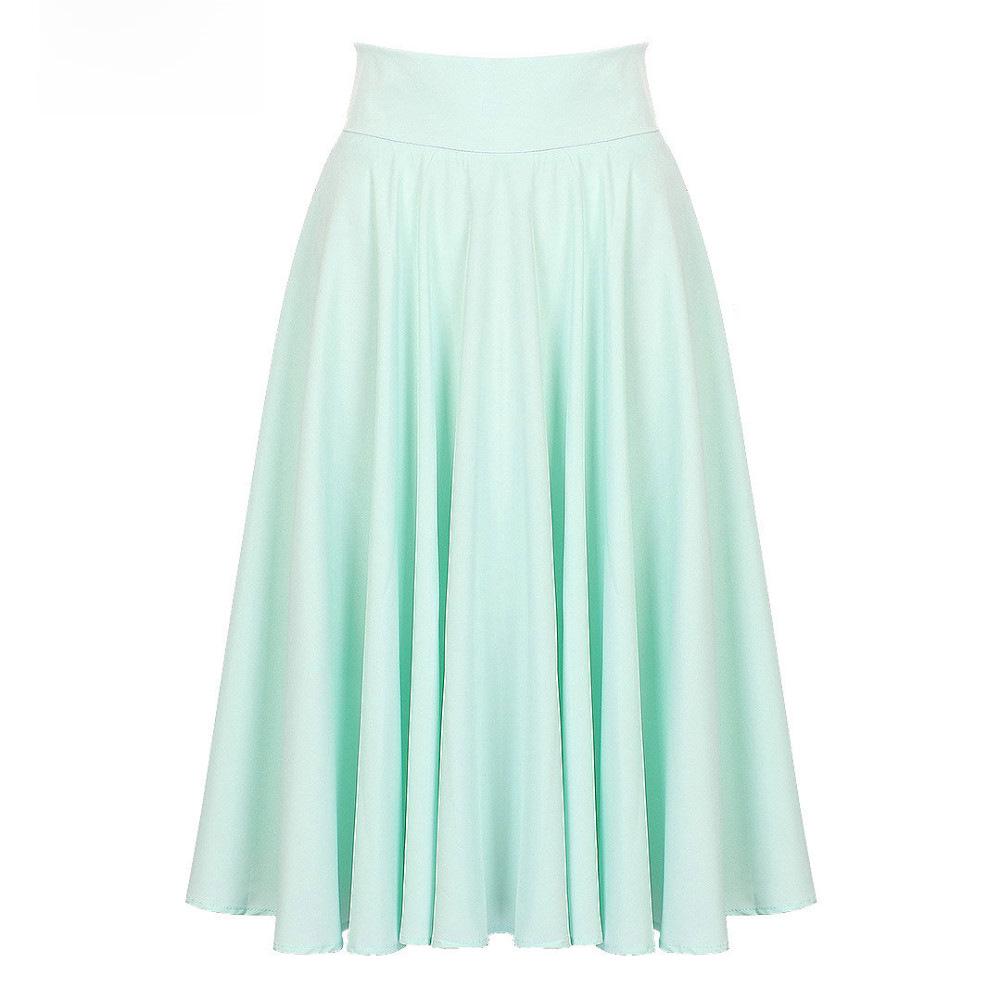 2018 Bohemian High Waist Midi Skate Dress Skirt