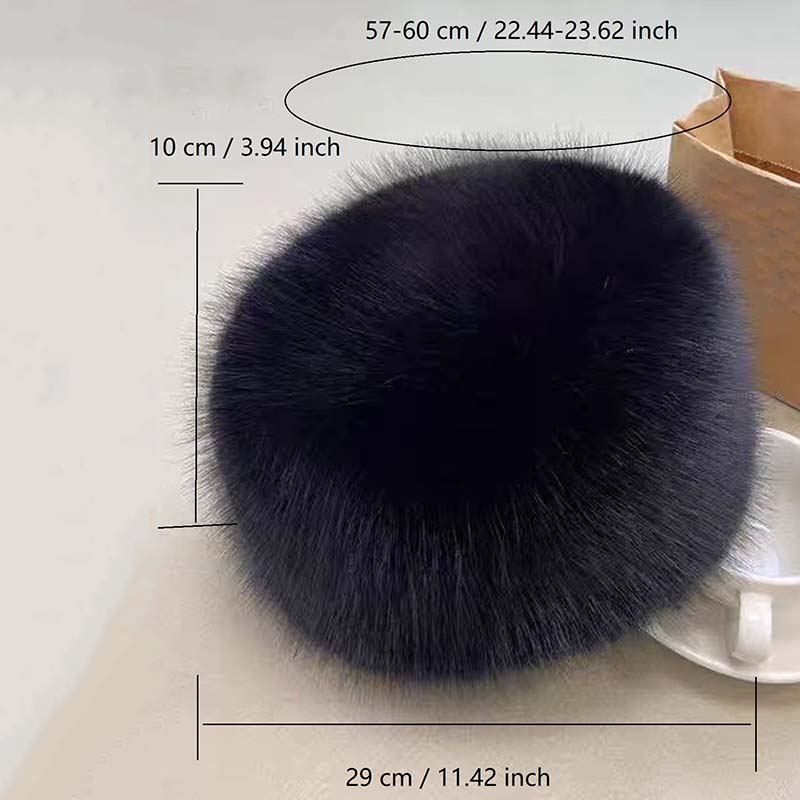 WTEMPO Women's Autumn Winter Soft Plush Hats Windproof Cold-proof Thick Warm Bucket Hats Ear-protecting Flat-topped Hats Outdoor Shopping Hats