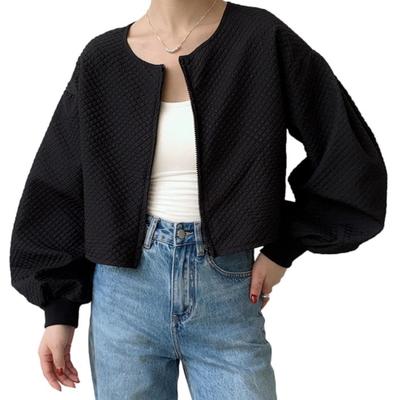 Πρωτότυπο κοντό μπουφάν blouson με φόδρα για αφράτο χωρίς μπουφάν στρογγυλό φαρδύ κοντό λεπτό όχι όχι ανομοιόμορφο ογκώδες μοντέρνο μαύρο [Οι προδιαγραφές μας]