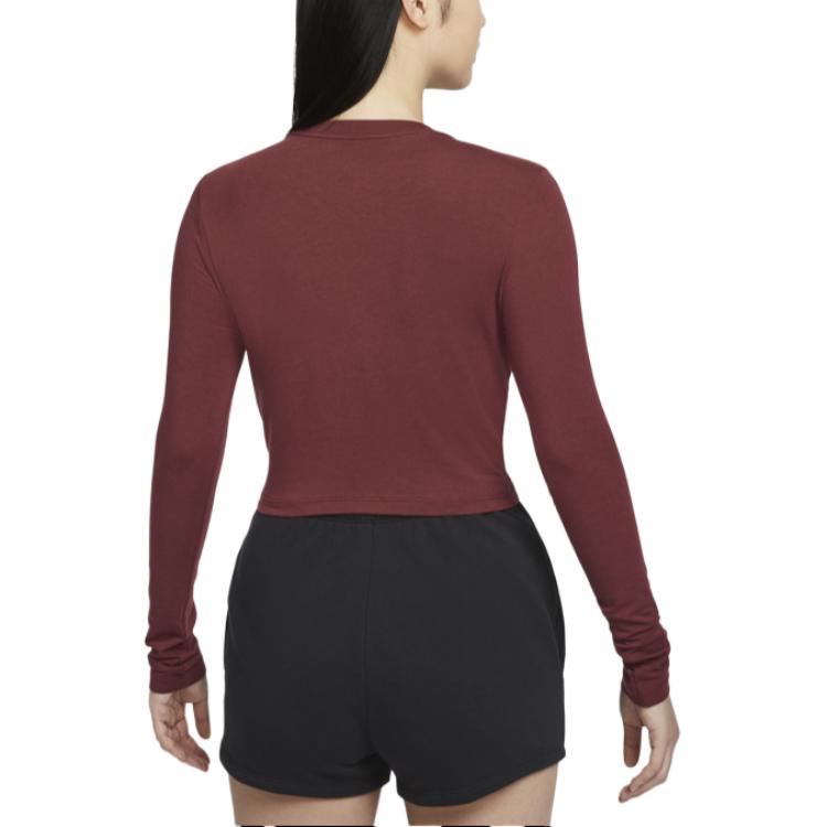 New Nike T Shirt Women's Dark Team Red HF5323-625