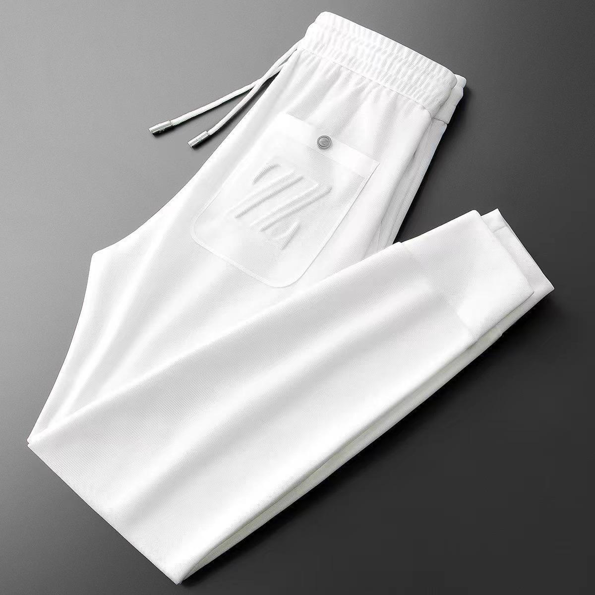 

Мужские повседневные трикотажные спортивные штаны облегающего кроя в европейском стиле с 3D-вышивкой M (suggested for under 100 jin)