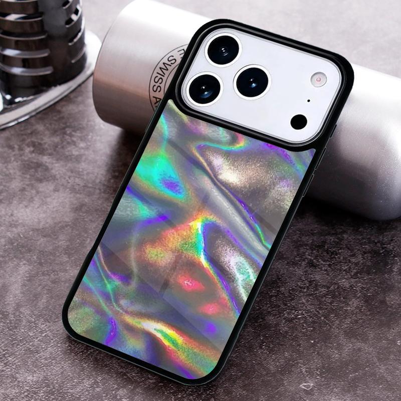Holographic Trippy Rainbow Phone Case for iPhone 17 16 15 Pro Max Air 14 13 12 11 Plus Shockproof Cover