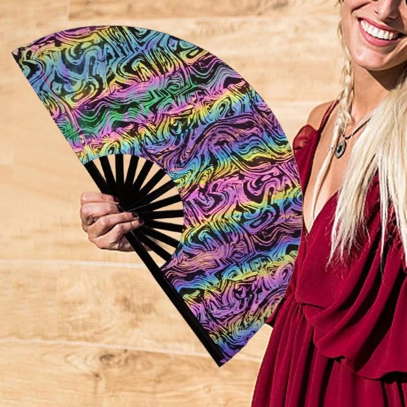 Vibrant Chinese Decorative Glowing Hand Fan Perfect for Home Decorations