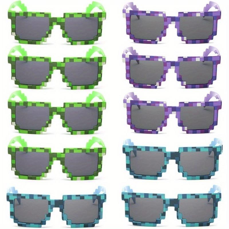 

Набор из 10 штук 8-битных пиксельных игровых очков, декоративные очки с пластиковой оправой, сувениры для вечеринки