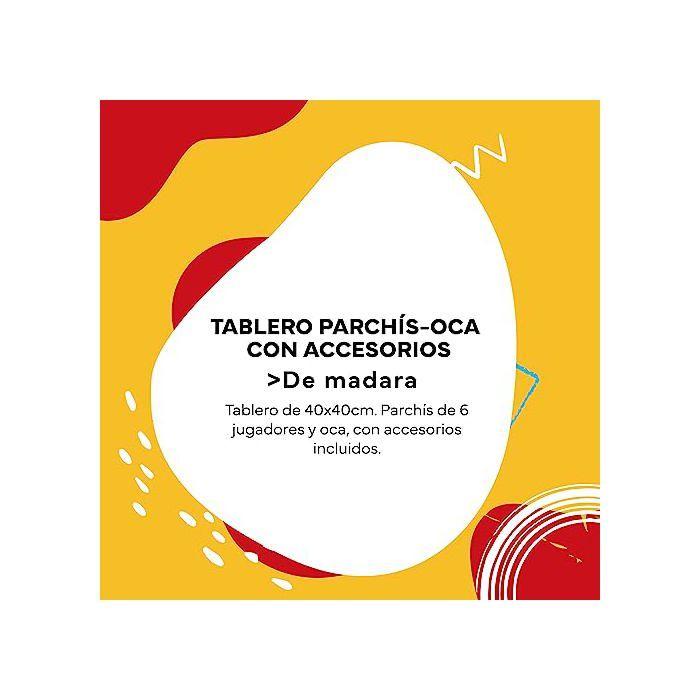 Jeu de Plateau - Cayro - Planche Parcheesi 6 Et Oie - Bois - Design Classique - 40X40 cm