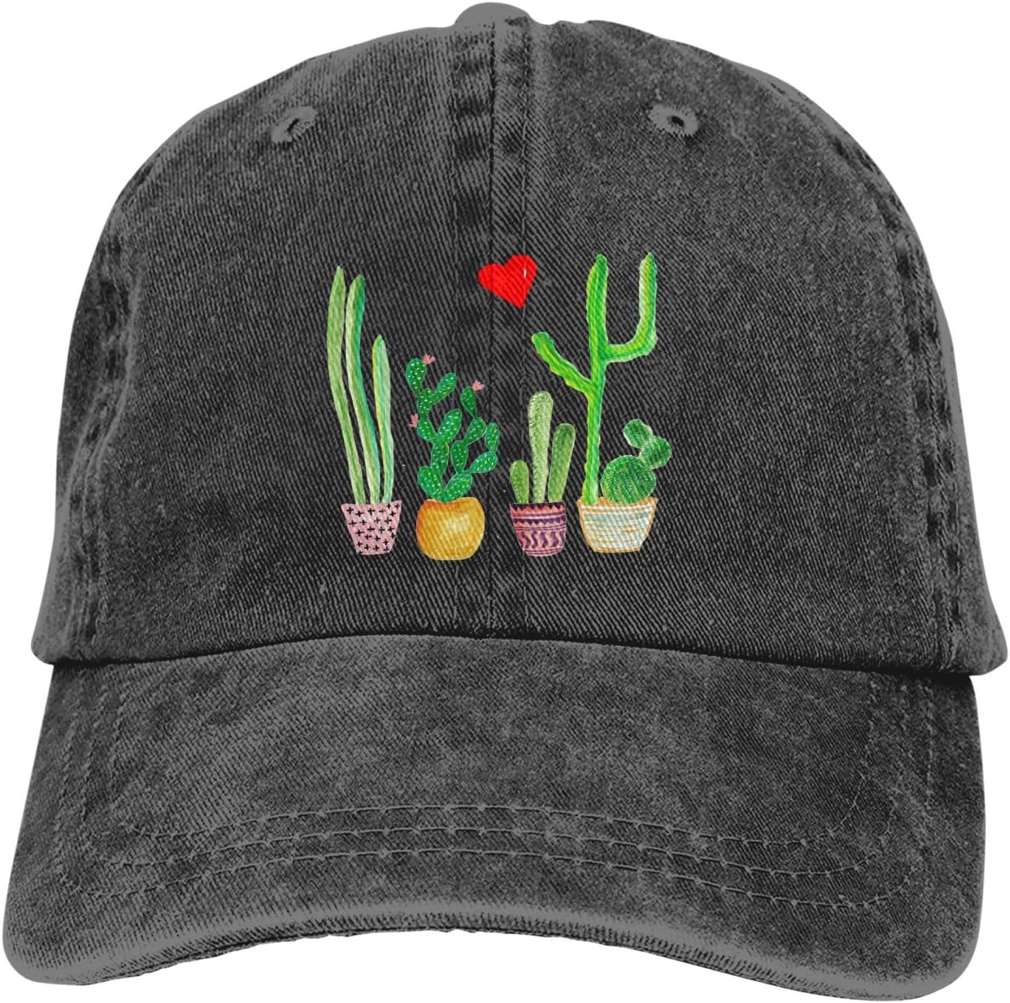 

Wolf Head Graphic Print Washed Baseball Cap Cotton Adjustable Dad Hat for Unisex One Size