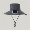 Rechargeable Outdoor Fisherman Hat Built In Fan Solar Charging Lightweight Breathable Sun Protection For Men Women