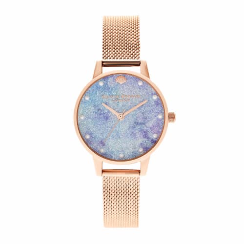 

Authorized Retailer: OLIVIA BURTON Women s Under the Sea Watch OB16US44, Deep Sea Dial with Pearl Markers and Rose Gold Mesh.