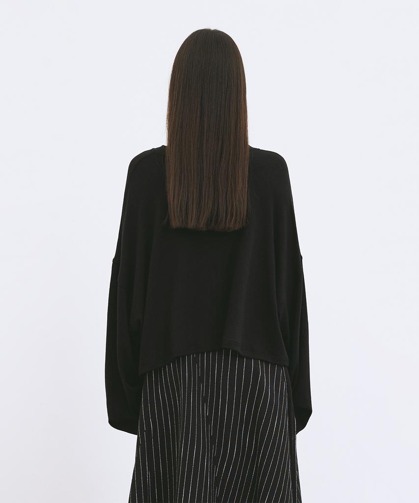 MONOPHOBIA Oversized Long Sleeve Sweater Black