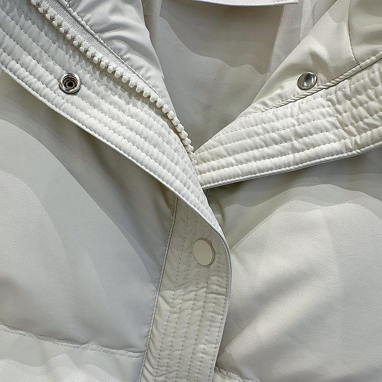 Winter Jacket PU Leather Down Cotton Jacket Women's Short Jacket