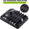 6 Way Fuse Block - 6 Circuit Fuse Box with Ground, with Negative Bus & Protectio