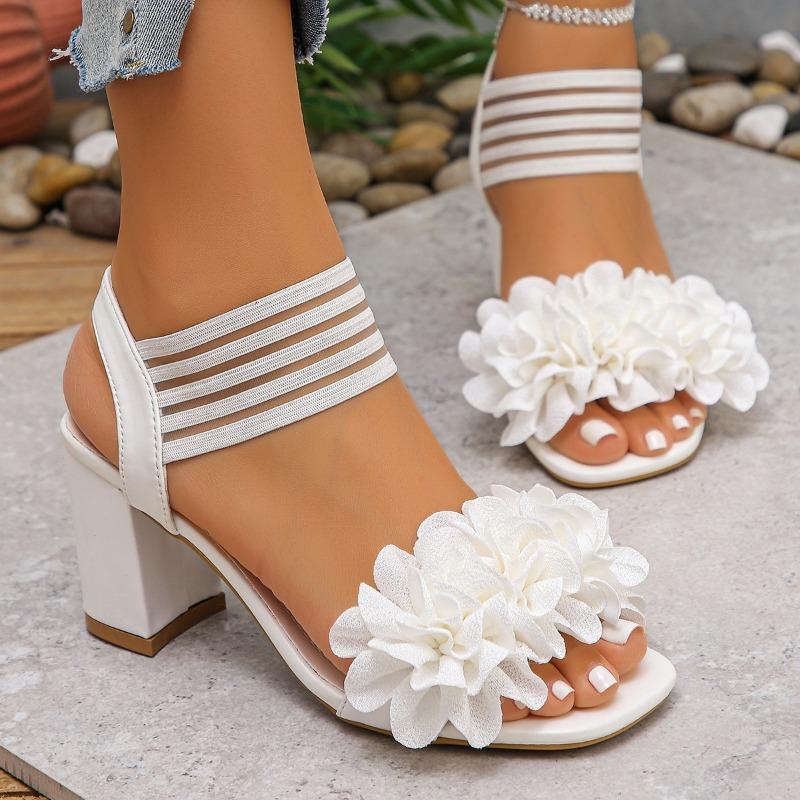 Fashion Fashion Fairy Style High-heeled Sandals Comfortable Two-wear Design Block Heel