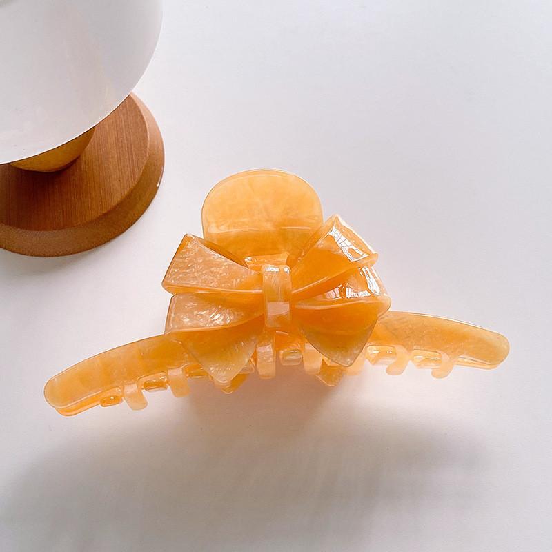 Oversized Bow Hair Clip Fashionable Acetate Hair Claw For Stylish Women With Multiple Color Options