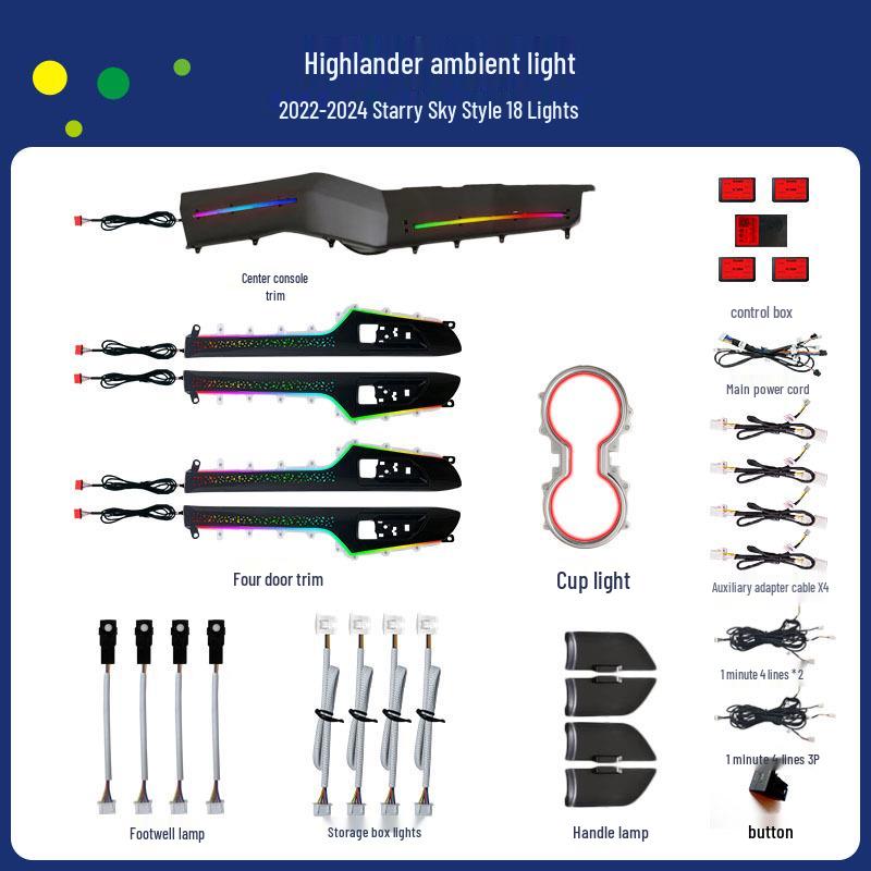 Toyota Highlander 2022-2024 Ambient Lighting
