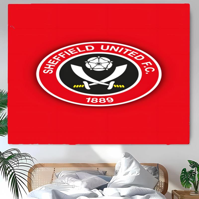 Sheffield United Tapestry Wall Hanging Room Background Cloth Home Decor Beach Mat Yoga Mat Sofa Bed Sheet