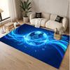 Soccer Theme Soft Crystal Velvet Rug Custom Name & Text Print Non Slip Floor Rug for Bedroom Living Room