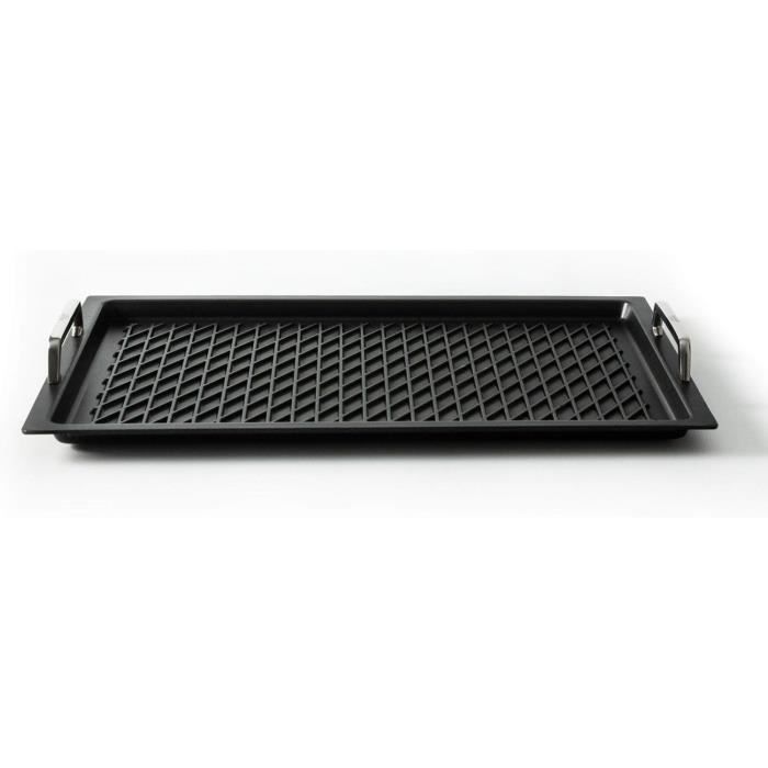 Plaque de cuisson gn 11 - amt gastroguss - barbecue - induction - 53x33 cm - antiadhésif