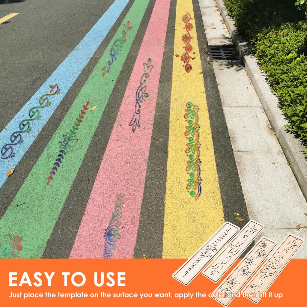 8Pcs Diwali Rangoli Stencils 11.8inch Wood Rangoli Painting Stencil Tool DIY Making Kit for Floor Crafts Festival Decor