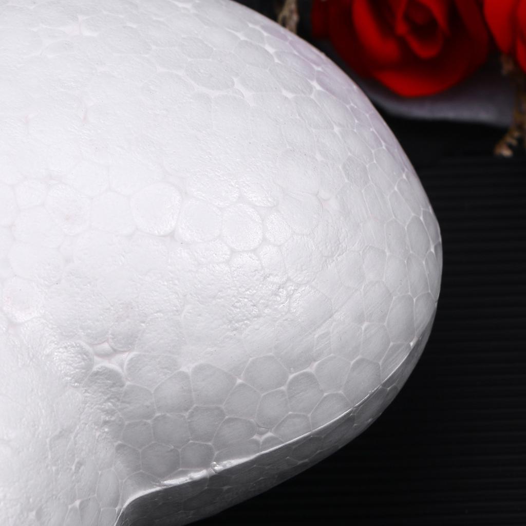 5Pcs White Polystyrene Heart Balls 8.5cm DIY Craft Hearts for Wedding Decor Valentine's Day Baby Shower Floral Arrangements