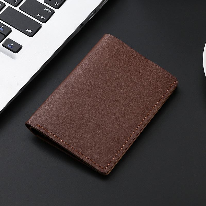 

Women s Wallet Simple Folding Buckle Wallet Driver s License Card Bag Male Student Soft Wallet Wholesale кавовий
