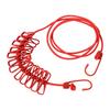 Portable Retractable Clothesline with Multiple Clips Elastic Outdoor Indoor Drying Rope for Travel Camping Laundry Hanging