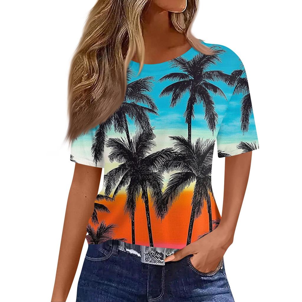 Modisches, lässiges Pullover-Oberteil mit kurzen Ärmeln und Rundhalsausschnitt für Damen