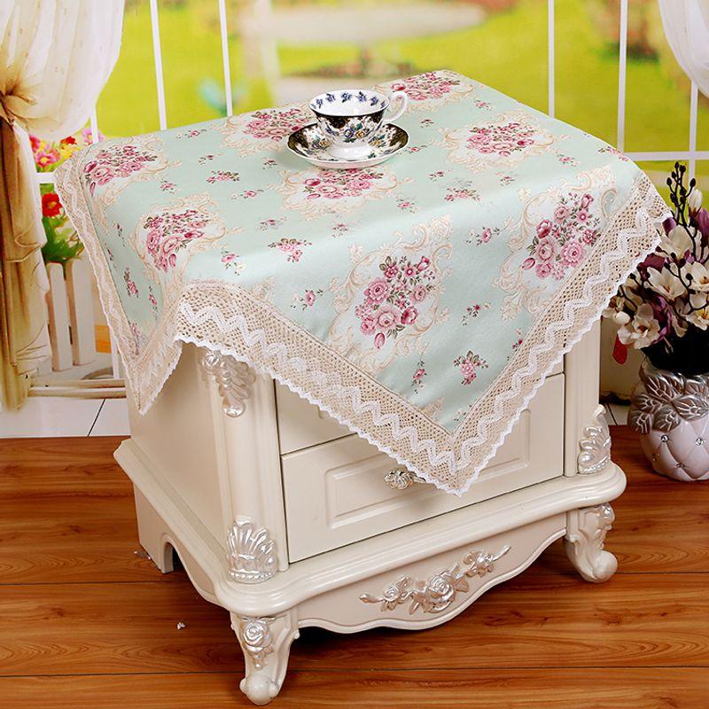 

Кружево Универсальный Пасторальный Тканевый Чехол для Телевизора Холодильника Полотенце Многоцелевой Чехол от Пыли для Стиральной Машины Микроволновой Печи Ткань для Покрытия Прикроватного Столика Fugui Flower Language Green 80*80