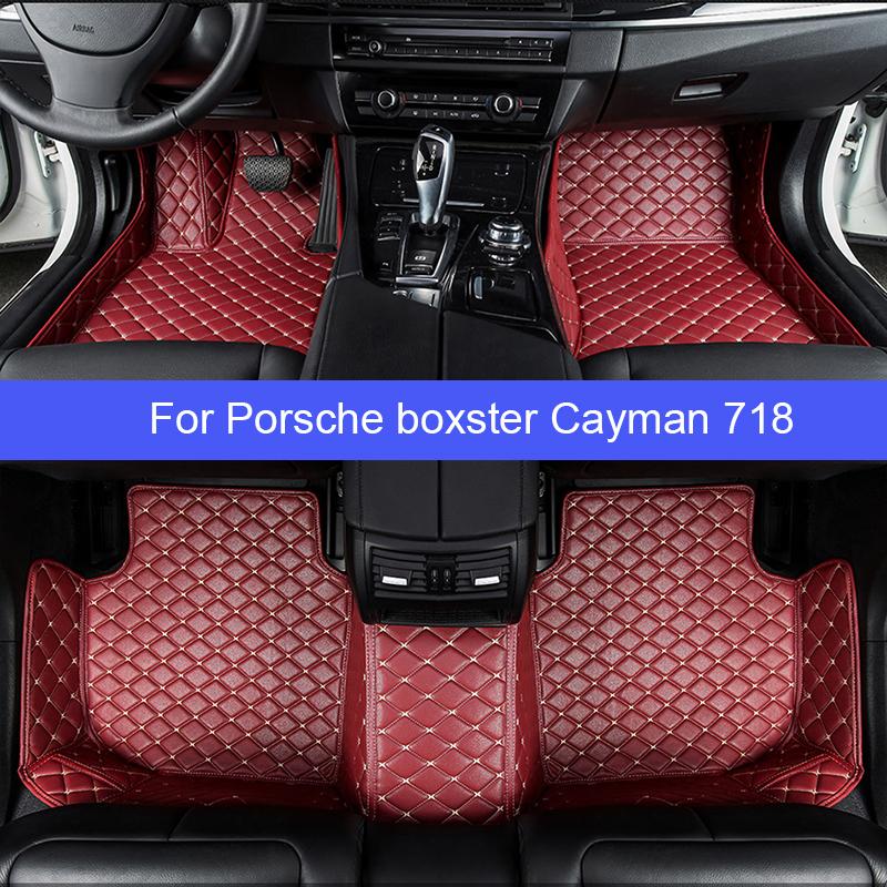 

CUWEUSANG Автомобильные коврики для Porsche Boxster Cayman 718 Auto Foot Coche аксессуары