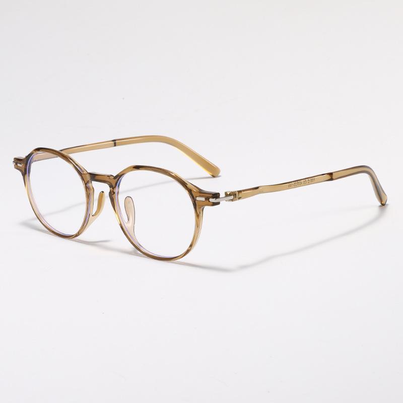 Japanese-style anti-blue light women's black frame ultra-light oval versatile eyeglass frames for men tr Korean Style