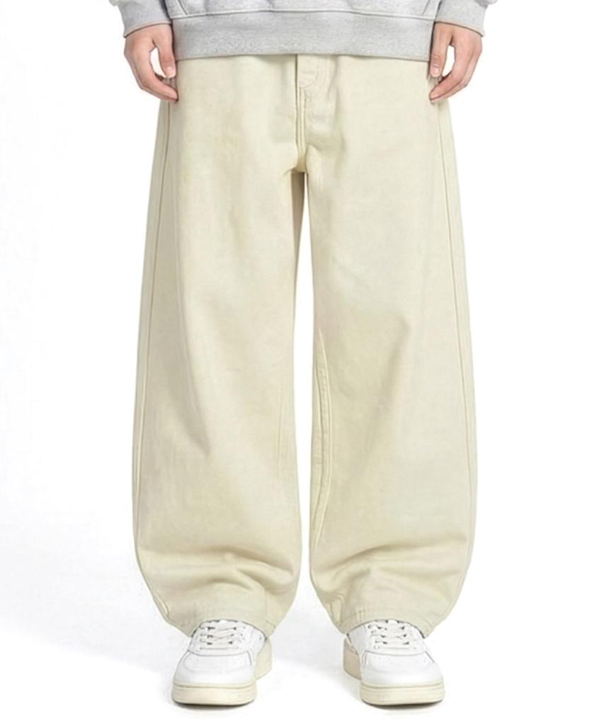 Hapeunain Elastic Waist Balloon Wide Cotton Pants I07Jrd_Hxf11346