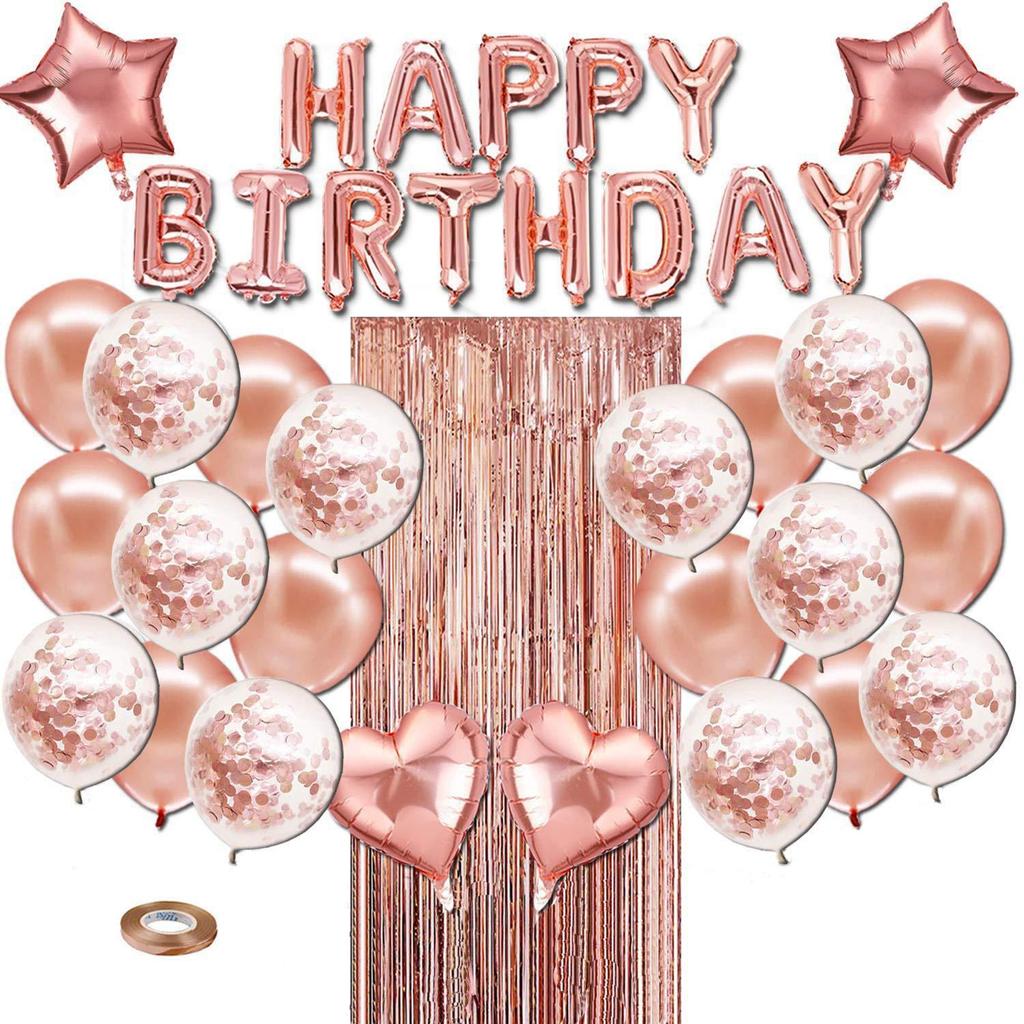 Hot Sale Rose Gold Balloon Decoration Set for Birthday Parties