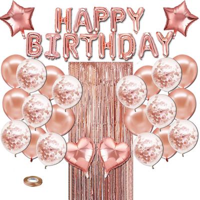 Hot Sale Rose Gold Balloon Decoration Set for Birthday Parties