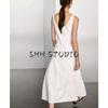 MD Summer New Arrival Women's Clothing French Minimalist Style Elegant Cotton Leisure Sling Denim Dress 6654400
