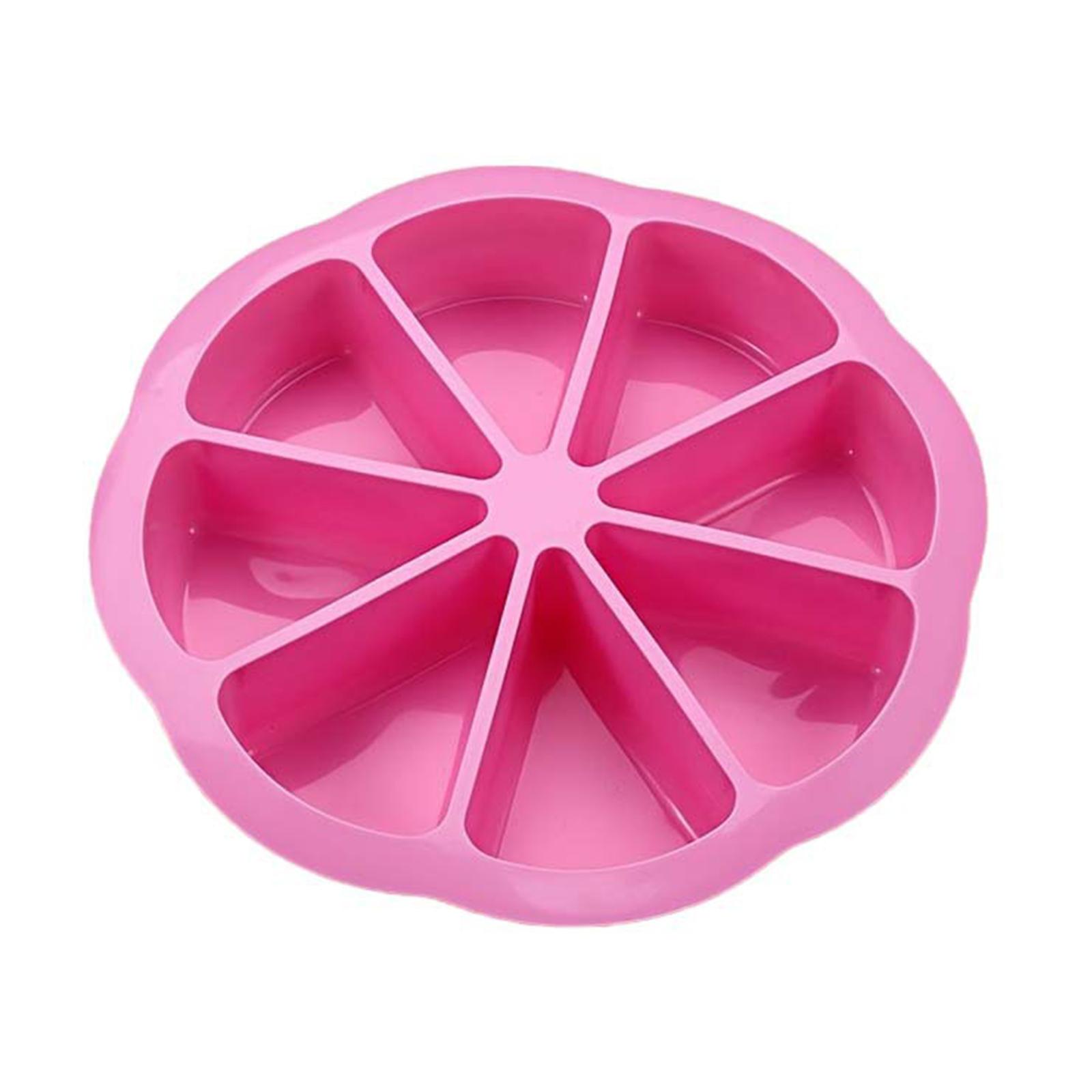 Portable Scone Pan Reusable Silicone Three-Sided Figure Cake Mould Nonstick Cornbread Pans for Soap/polenta Or Biscuits розовый