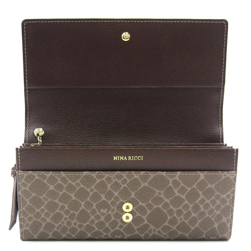 Nina Ricci Grain Nouveau Purse Dark Brown 85-8006, Women's,