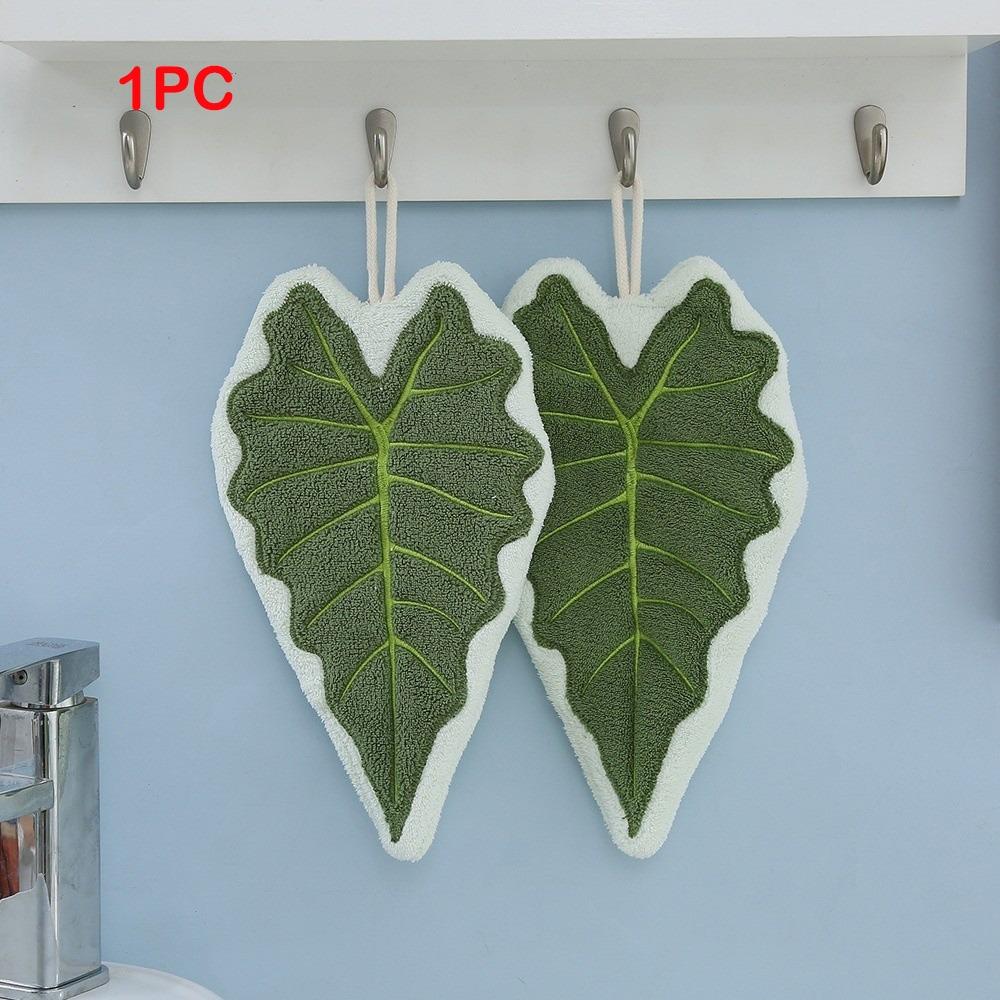 New Leaf Hand Towel Double-layer Soft Kitchen Towel Thickened Speed Dry Bathroom Towel Kitchen Use