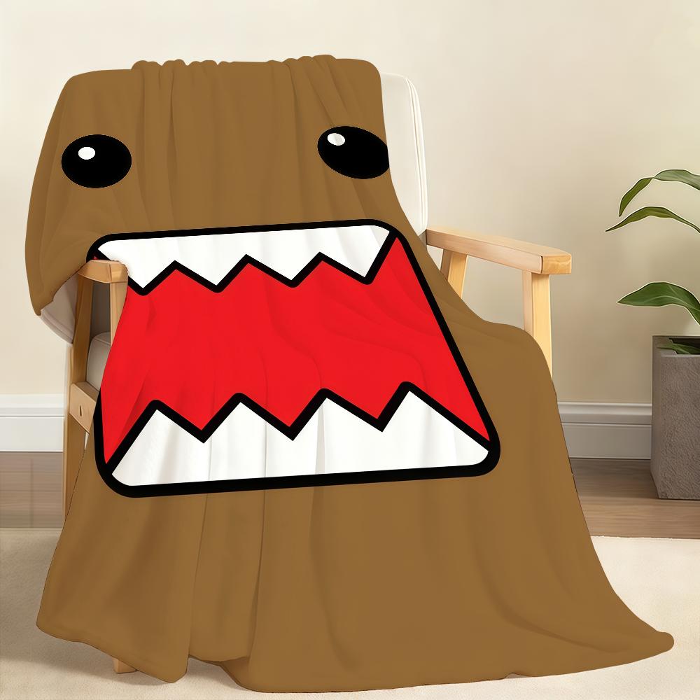 Kawaii D Domo K Kun D Domokun Blanket Soft Throw Blanket for Home Bedroom Bed Sofa Picnic Travel Office Rest Cover Blanket Gift 75x90cm