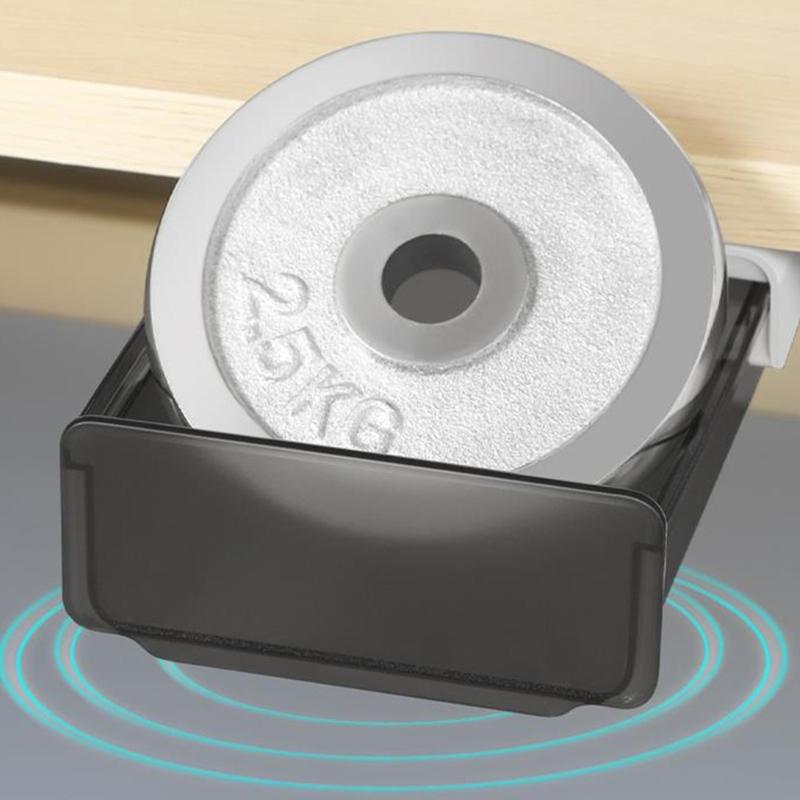 Durable Plastic Concealed Drawer Storage Box Under Desk with Strong Adhesive Drillless Installation for Space Saving Organization of Stationery and