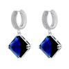 Diamond-Shaped Charm Pendant Earrings Dazzling Transparent Zirconia Statement Earrings Party Jewelry :VE1170