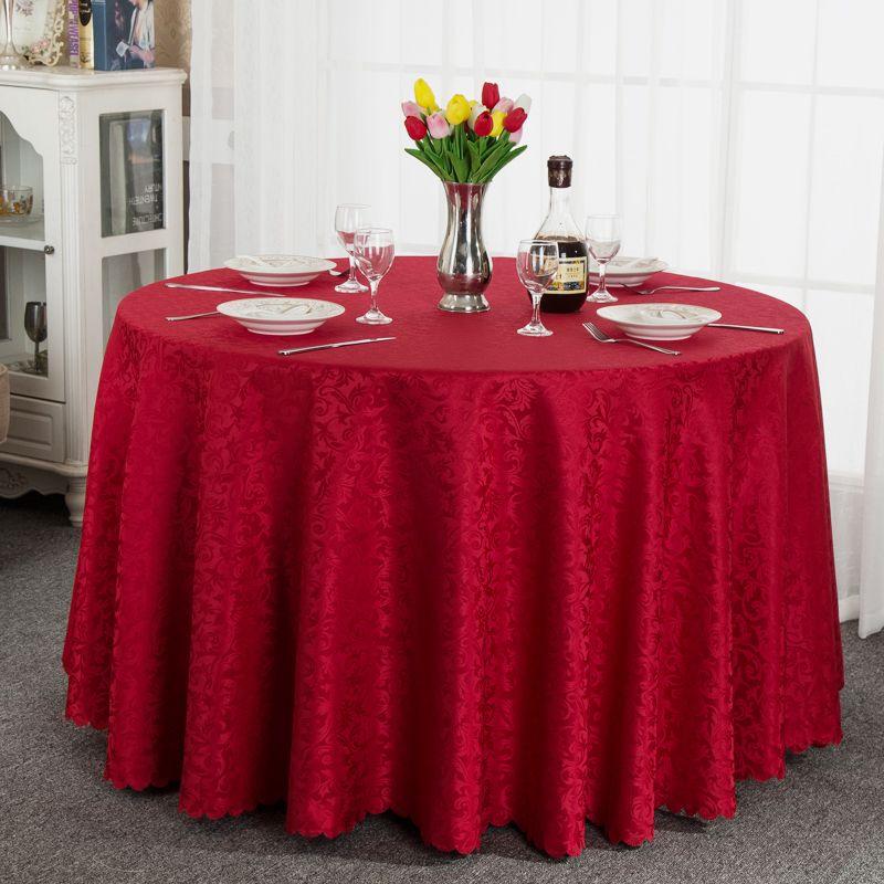 

Ресторан в европейском стиле Высококачественная круглая скатерть для ресторана и домашнего использования Curly Grass-Big Red Square 120*120cm [thickened]]