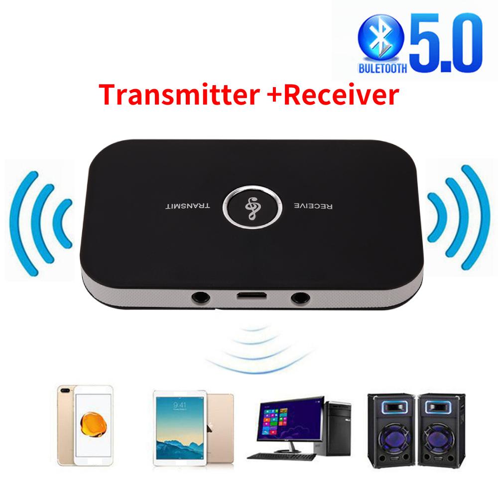 

Bluetooth 5.0 Audio Transmitter Receiver RCA 3.5mm AUX Jack USB Dongle Stereo Music Wireless Adapter For Car PC TV чорний