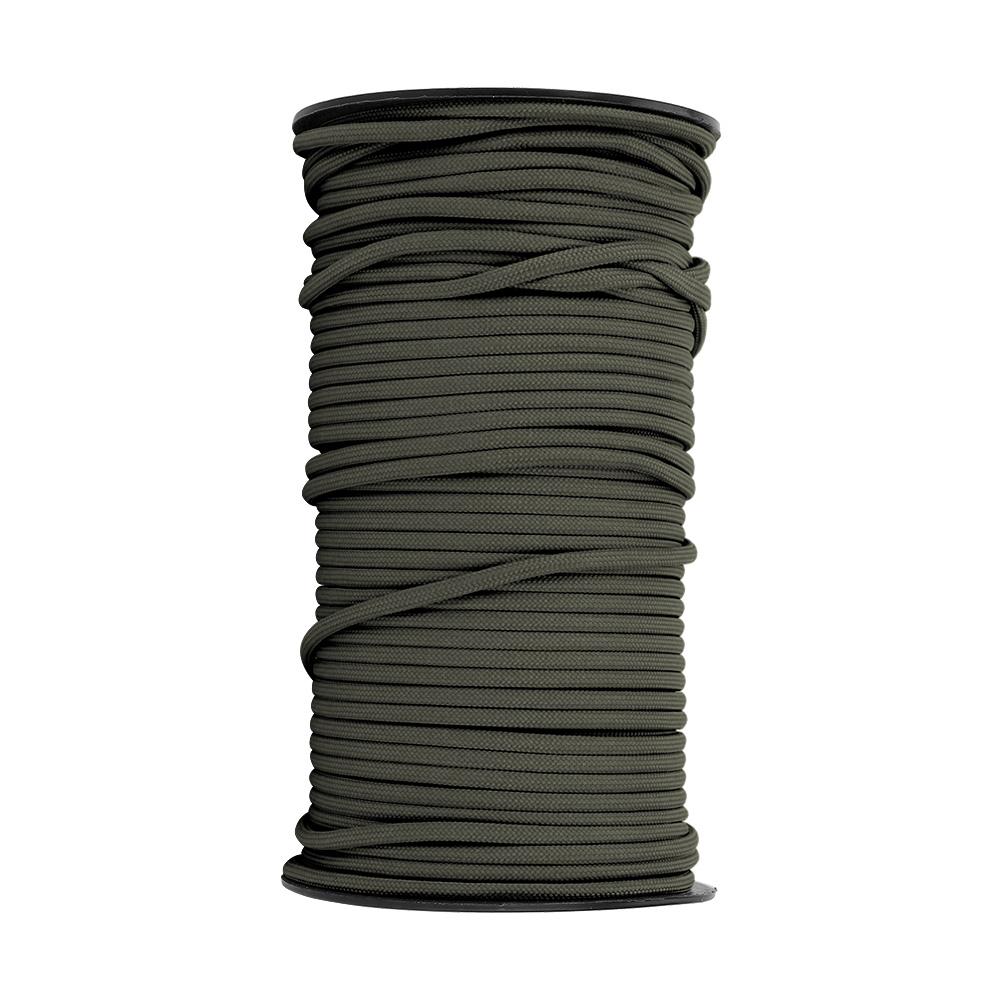 100m 9 Strands 4mm Heavy Duty Parachute Cord Lanyard String Cloth Line Camp Rope (Black)