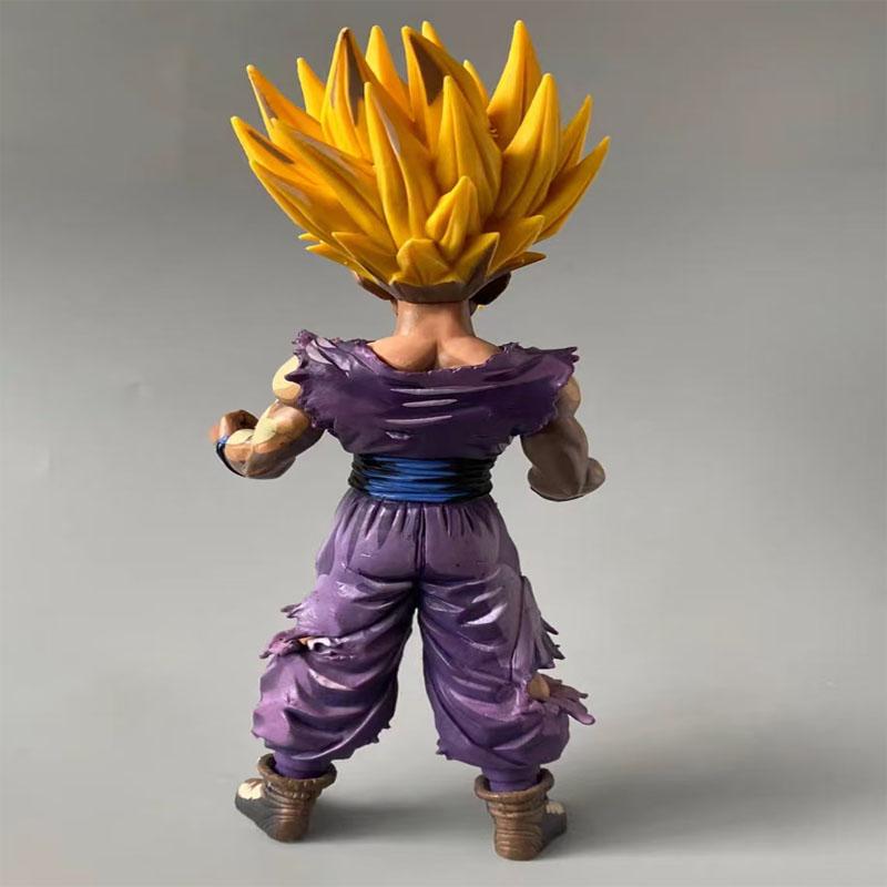 Anime Dragon Ball Z Comics Color Sun Gohan Super Saiyan Battle Damage Figure PVC Action Figure Doll Statue Collect Model Toys