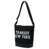 MLB Cotton With Polyester Bucket Bag, Shoulder Bag, Crossbody Bag, Handbag Regular Unisex Black 3ABMS024N-50BKS