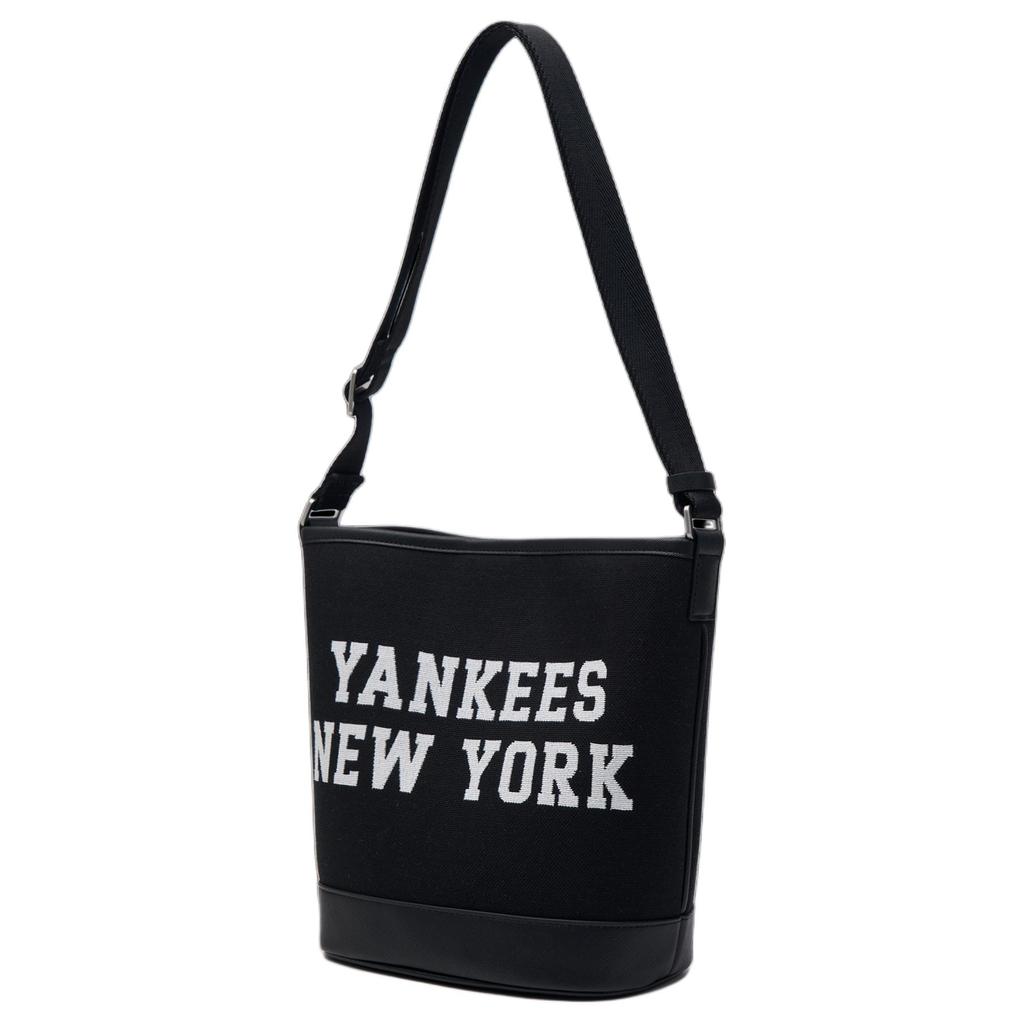 MLB Cotton With Polyester Bucket Bag, Shoulder Bag, Crossbody Bag, Handbag Regular Unisex Black 3ABMS024N-50BKS