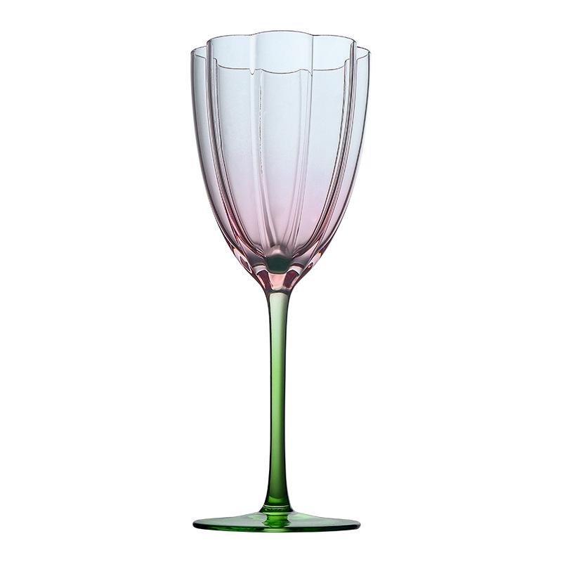 Creative Cocktail Glass with Reverse Mouth High-value Tulip Glassware High-heeled Wine Glass Juice Glasses