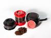 Cafflano P100-RD French Press Coffee Maker Portable Compact Low-Fine Filter with Storage Case Red 220ml Polypropylene Stainless Steel Travel