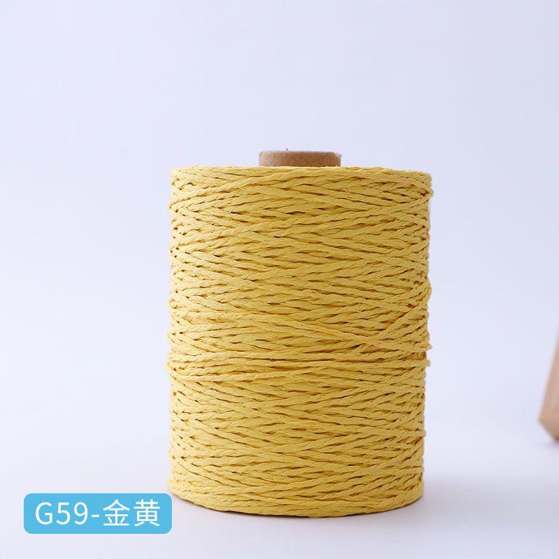 150g Baumwoll-Raffiagarn Natur zum Handstricken Häkeln Sommer Strohhüte Sandalen Haken Taschen Papiergrasfaden 1 Knäuel\=280M